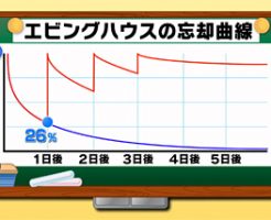 エビングハウスの忘却曲線 NHK テストの花道 英単語の覚え方